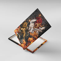 Bellerophon Vs Chimera Greek Mythology Canvas Wall Art Pegasus Monster Battle Epic