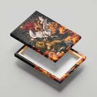 Bellerophon Vs Chimera Greek Mythology Canvas Wall Art Pegasus Monster Battle Epic