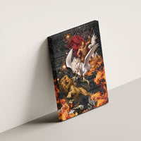 Bellerophon Vs Chimera Greek Mythology Canvas Wall Art Pegasus Monster Battle Epic