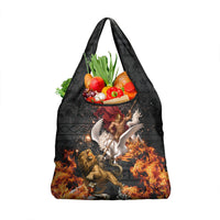 Bellerophon Vs Chimera Greek Mythology Grocery Bag Pegasus Monster Battle Epic