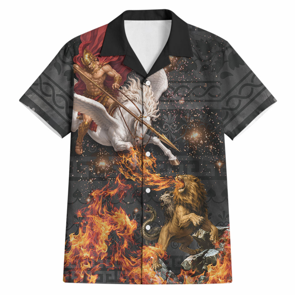 Bellerophon Vs Chimera Greek Mythology Hawaiian Shirt Pegasus Monster Battle Epic