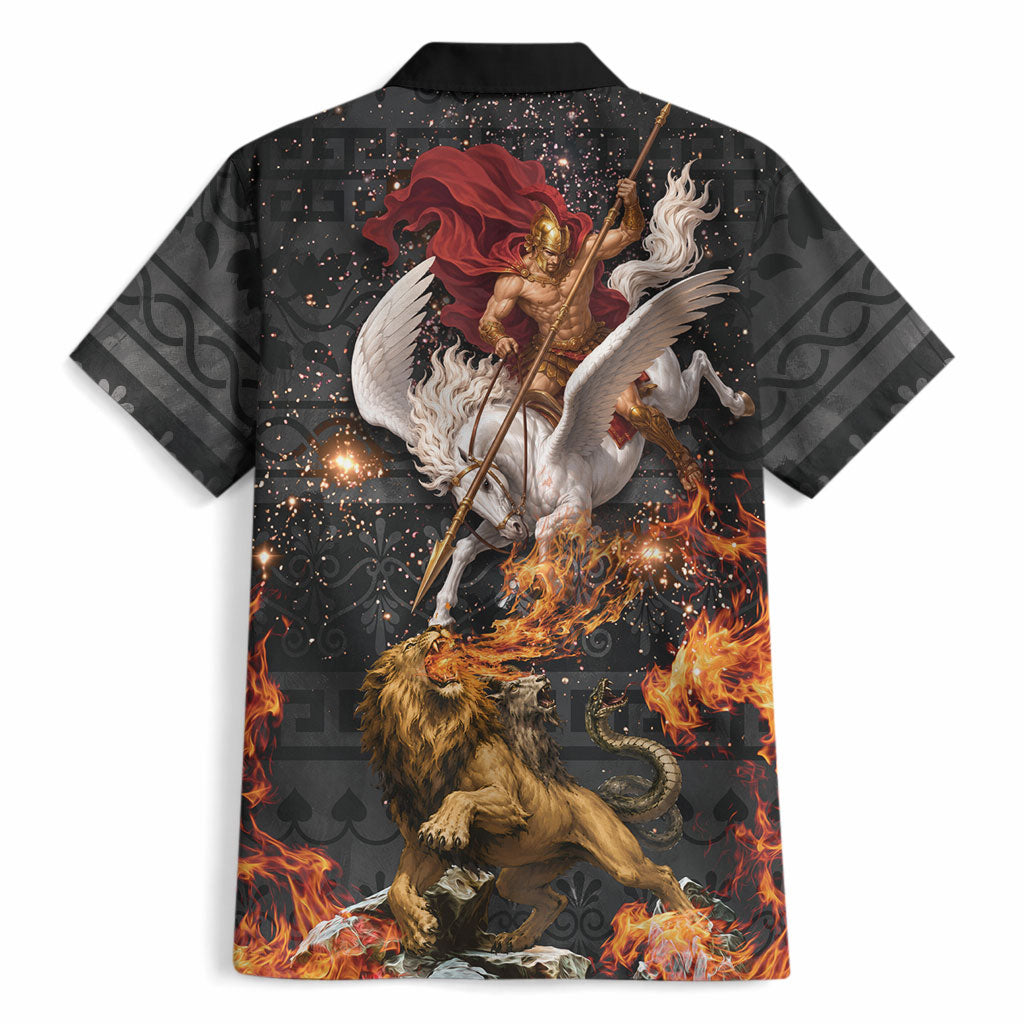 Bellerophon Vs Chimera Greek Mythology Hawaiian Shirt Pegasus Monster Battle Epic