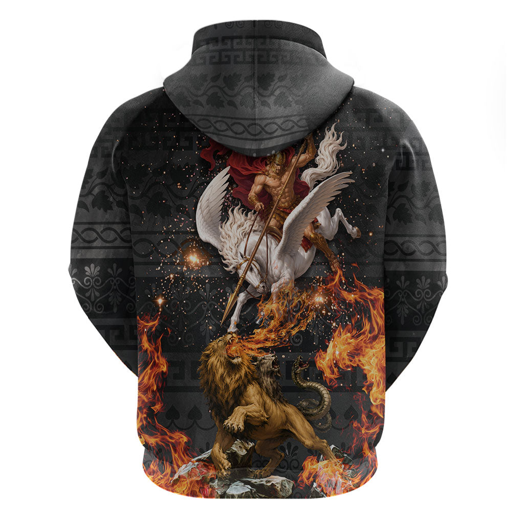Bellerophon Vs Chimera Greek Mythology Hoodie Pegasus Monster Battle Epic