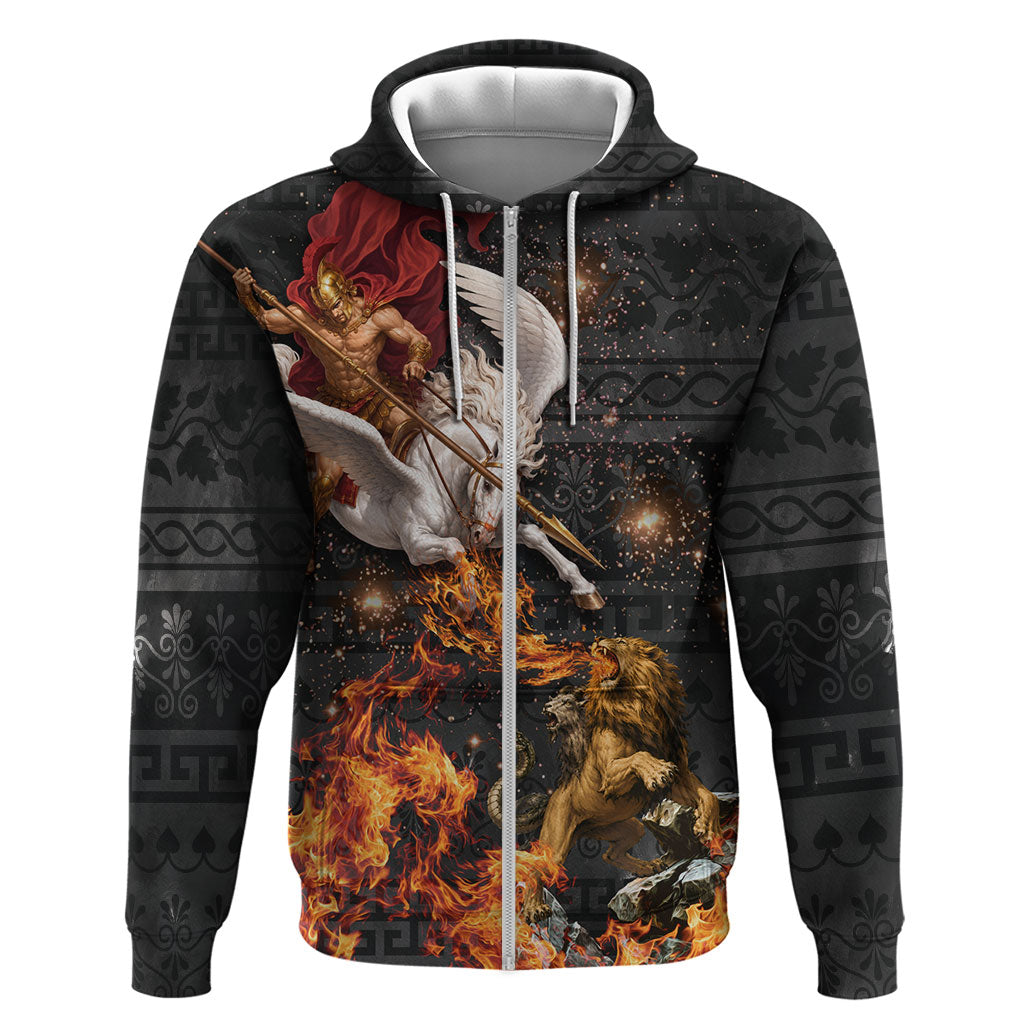 Bellerophon Vs Chimera Greek Mythology Hoodie Pegasus Monster Battle Epic