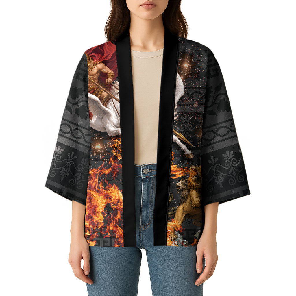 Bellerophon Vs Chimera Greek Mythology Kimono Pegasus Monster Battle Epic