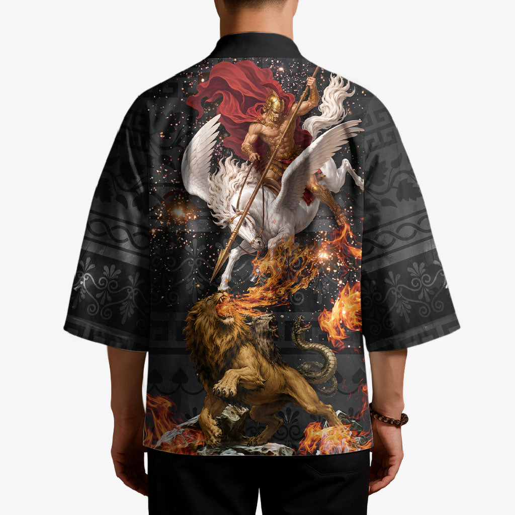 Bellerophon Vs Chimera Greek Mythology Kimono Pegasus Monster Battle Epic