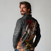 Bellerophon Vs Chimera Greek Mythology Long Sleeve Polo Shirt Pegasus Monster Battle Epic