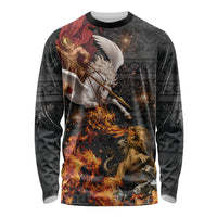 Bellerophon Vs Chimera Greek Mythology Long Sleeve Shirt Pegasus Monster Battle Epic