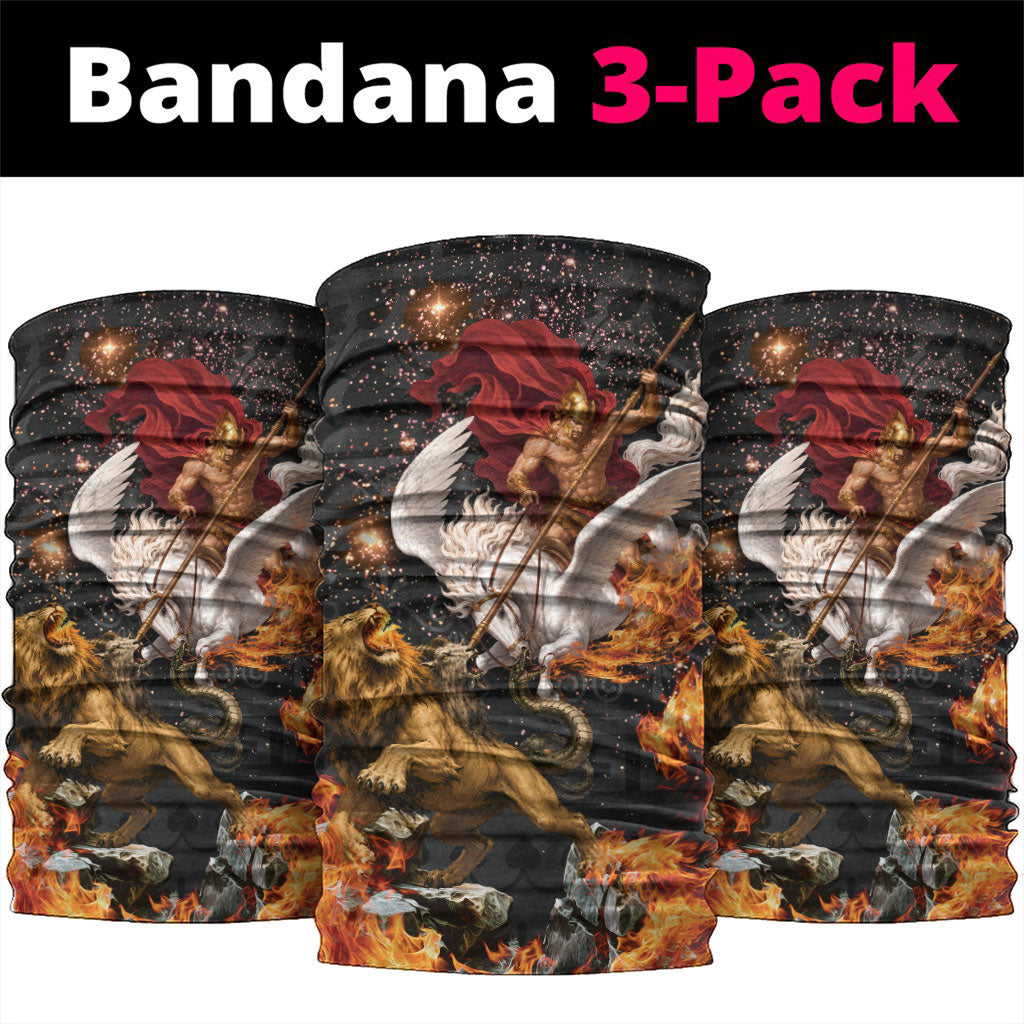 Bellerophon Vs Chimera Greek Mythology Neck Gaiter Pegasus Monster Battle Epic