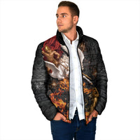 Bellerophon Vs Chimera Greek Mythology Padded Jacket Pegasus Monster Battle Epic