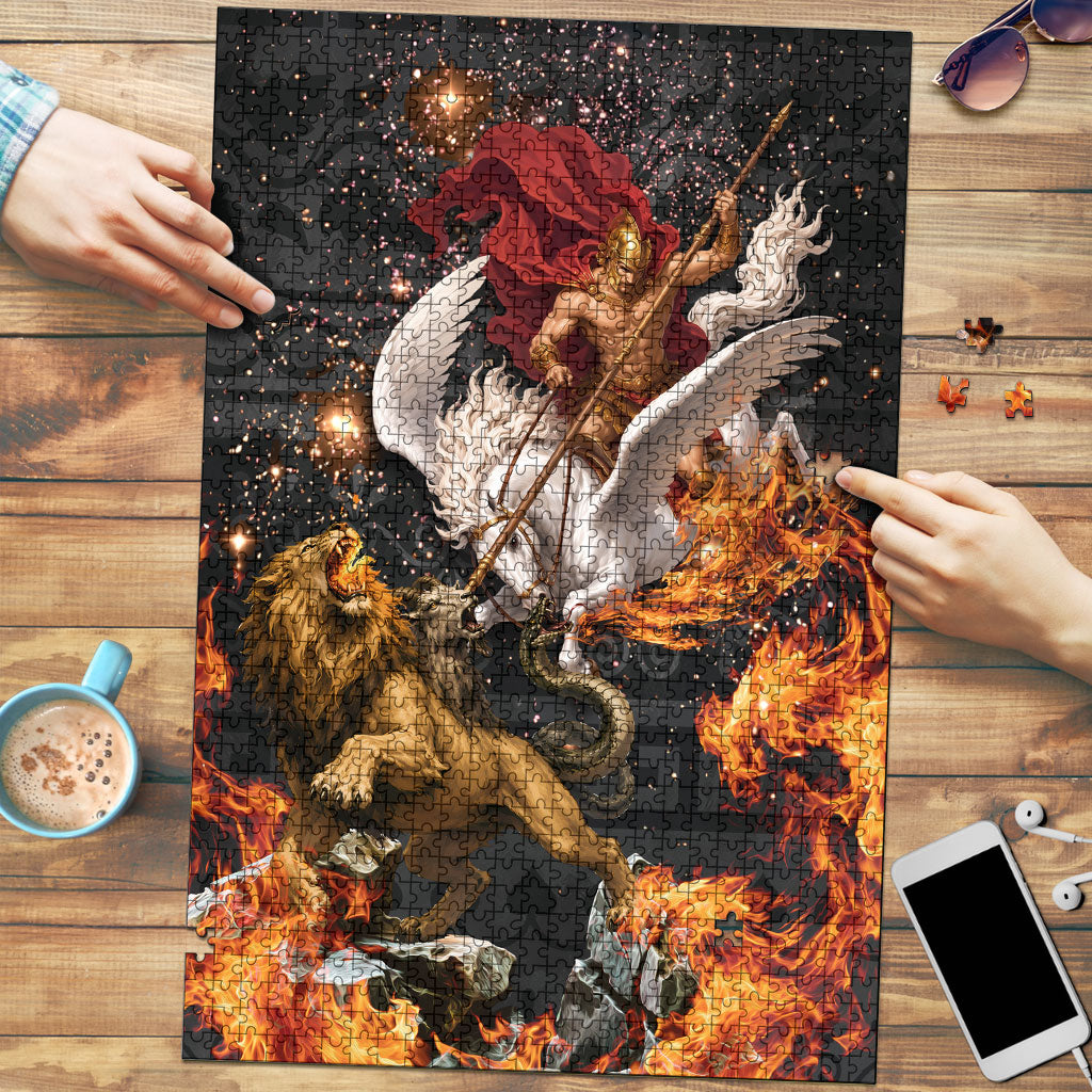 Bellerophon Vs Chimera Greek Mythology Puzzle Pegasus Monster Battle Epic