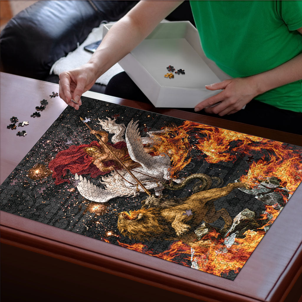 Bellerophon Vs Chimera Greek Mythology Puzzle Pegasus Monster Battle Epic