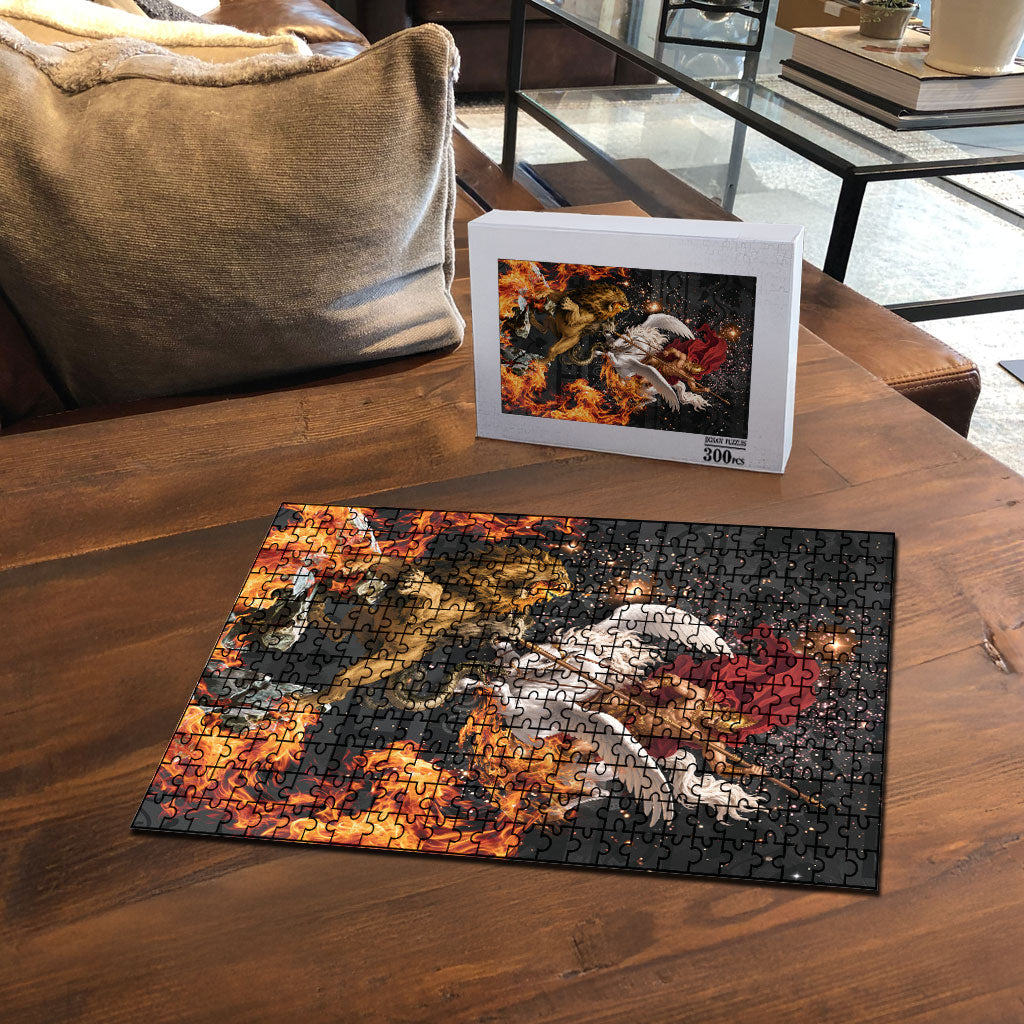 Bellerophon Vs Chimera Greek Mythology Puzzle Pegasus Monster Battle Epic