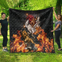 Bellerophon Vs Chimera Greek Mythology Quilt Pegasus Monster Battle Epic