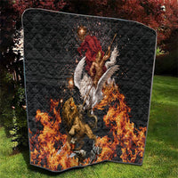 Bellerophon Vs Chimera Greek Mythology Quilt Pegasus Monster Battle Epic