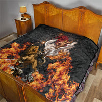 Bellerophon Vs Chimera Greek Mythology Quilt Pegasus Monster Battle Epic