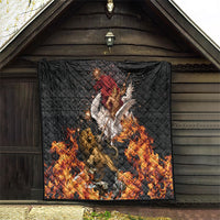 Bellerophon Vs Chimera Greek Mythology Quilt Pegasus Monster Battle Epic