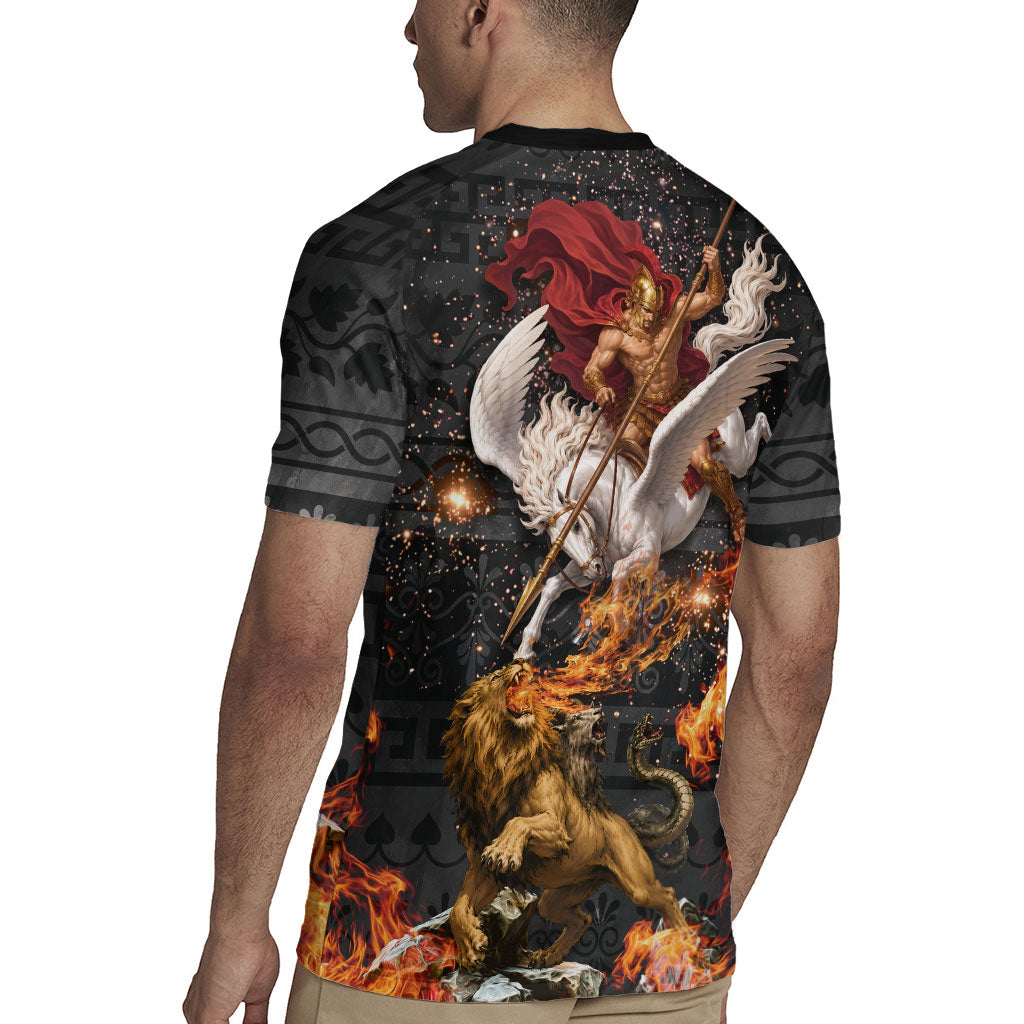 Bellerophon Vs Chimera Greek Mythology Rugby Jersey Pegasus Monster Battle Epic