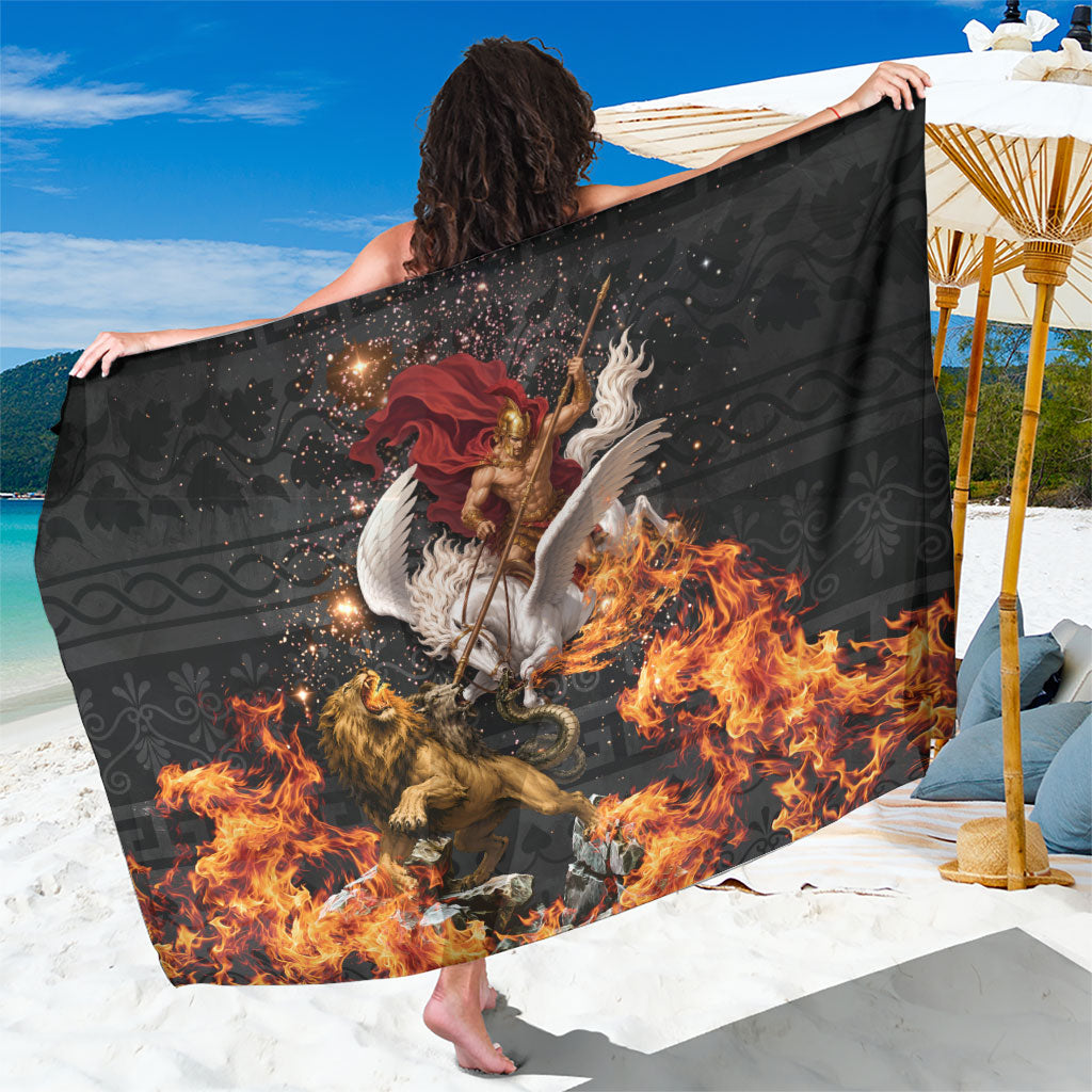 Bellerophon Vs Chimera Greek Mythology Sarong Pegasus Monster Battle Epic