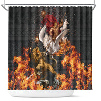 Bellerophon Vs Chimera Greek Mythology Shower Curtain Pegasus Monster Battle Epic