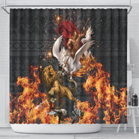 Bellerophon Vs Chimera Greek Mythology Shower Curtain Pegasus Monster Battle Epic