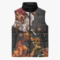 Bellerophon Vs Chimera Greek Mythology Sleeveless Puffer Jacket Pegasus Monster Battle Epic