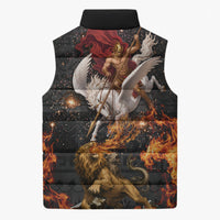 Bellerophon Vs Chimera Greek Mythology Sleeveless Puffer Jacket Pegasus Monster Battle Epic