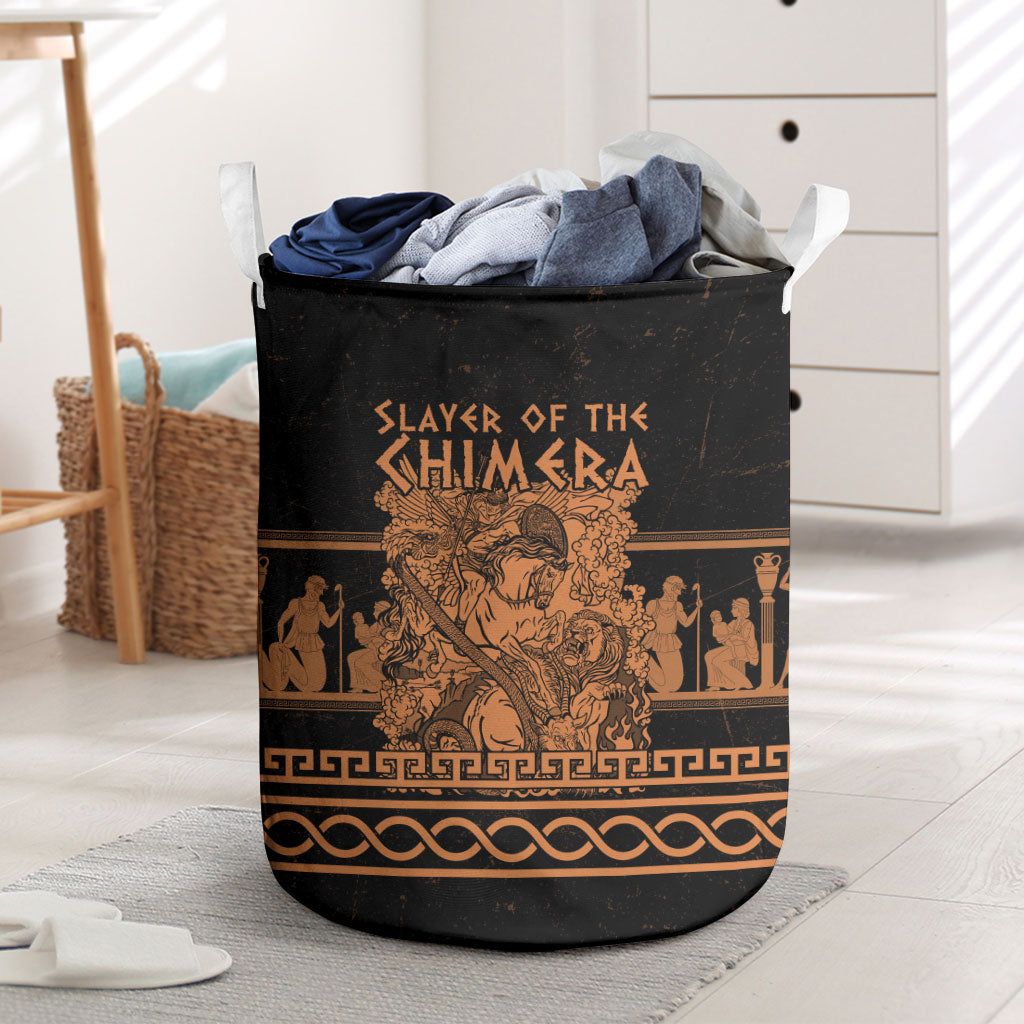 Bellerophon Vs Chimera Greek Mythology Laundry Basket Ancient Greek Heroic