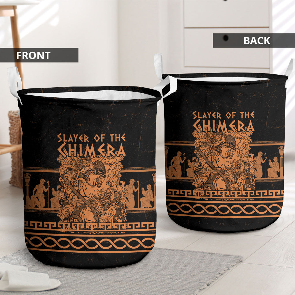 Bellerophon Vs Chimera Greek Mythology Laundry Basket Ancient Greek Heroic