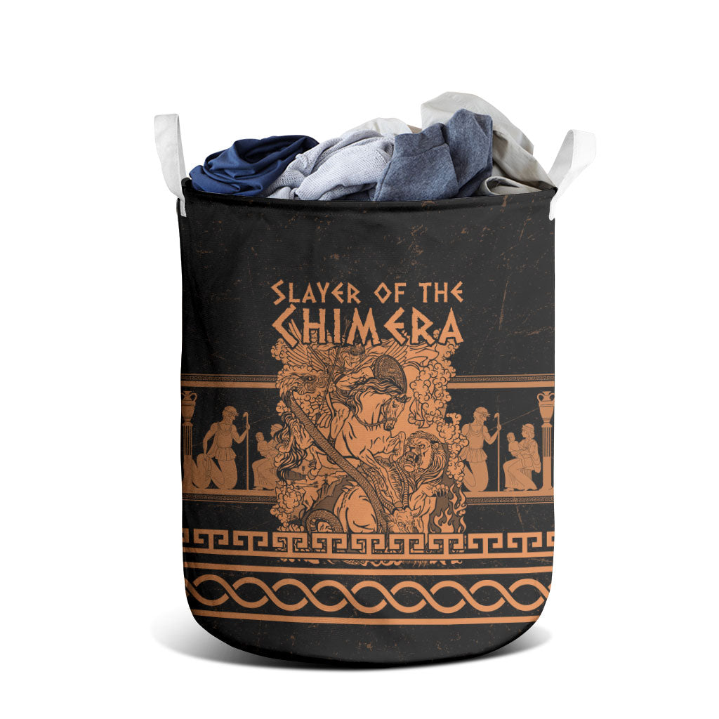Bellerophon Vs Chimera Greek Mythology Laundry Basket Ancient Greek Heroic