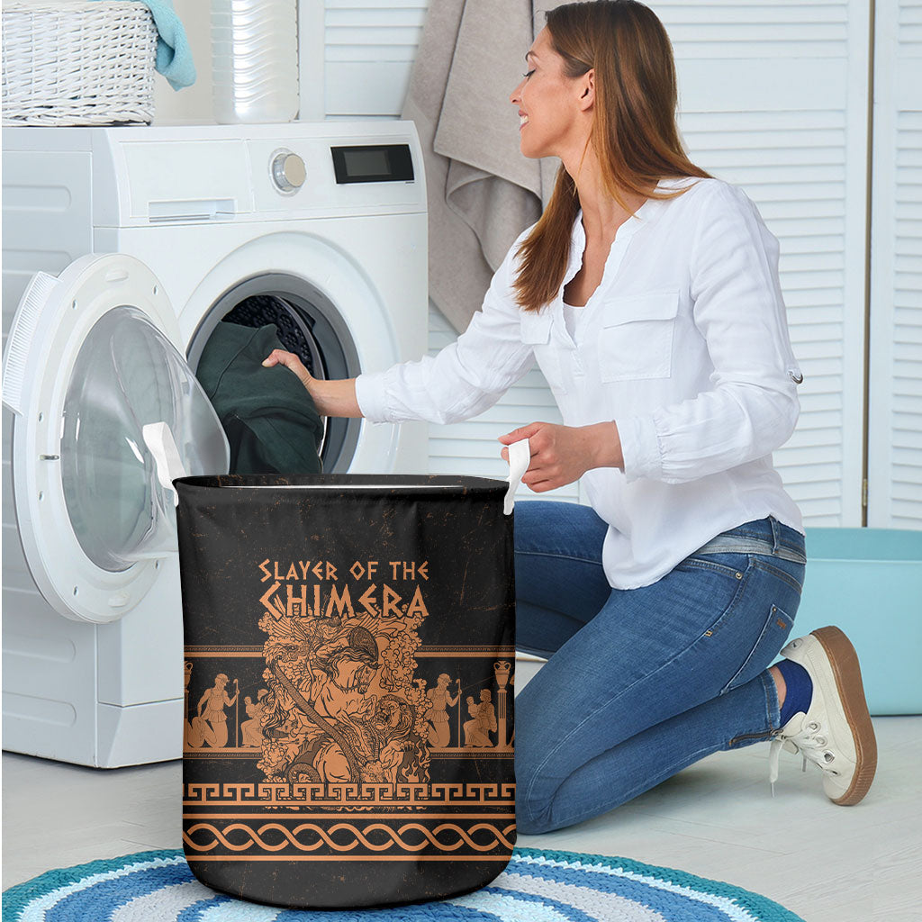 Bellerophon Vs Chimera Greek Mythology Laundry Basket Ancient Greek Heroic