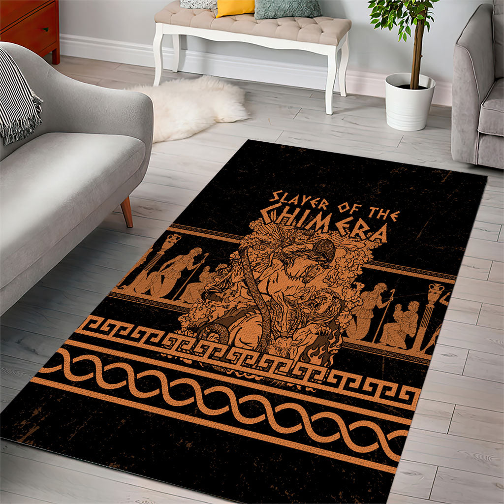 Bellerophon Vs Chimera Greek Mythology Area Rug Ancient Greek Heroic