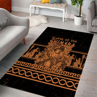Bellerophon Vs Chimera Greek Mythology Area Rug Ancient Greek Heroic