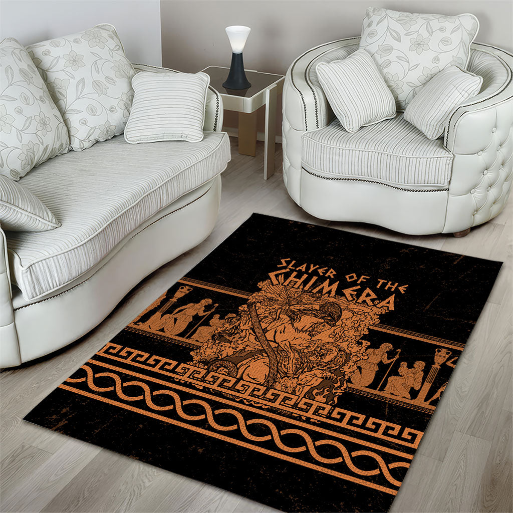 Bellerophon Vs Chimera Greek Mythology Area Rug Ancient Greek Heroic