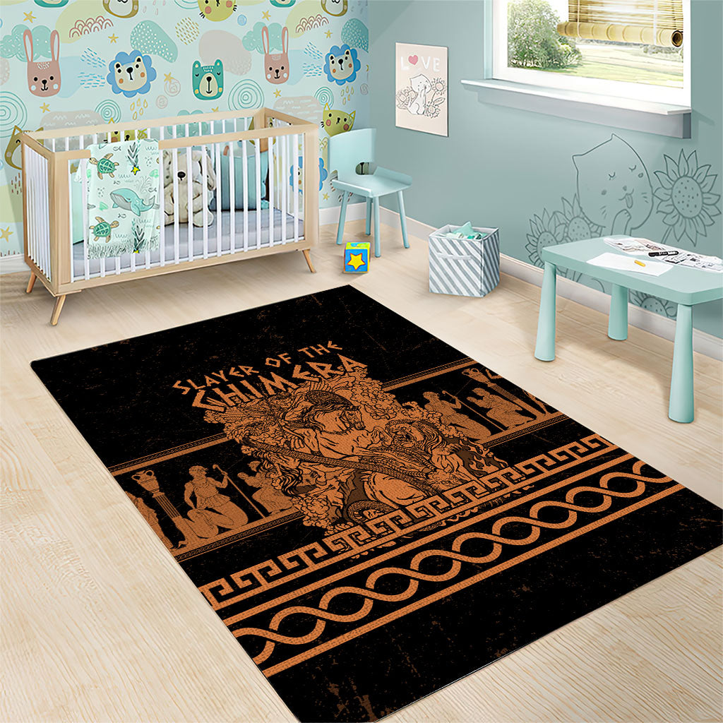 Bellerophon Vs Chimera Greek Mythology Area Rug Ancient Greek Heroic