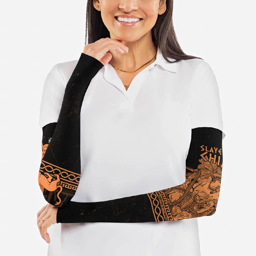 Bellerophon Vs Chimera Greek Mythology Arm Sleeves Ancient Greek Heroic