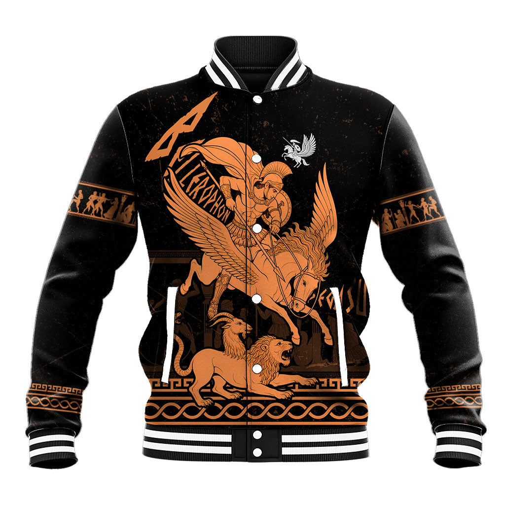 Bellerophon Vs Chimera Greek Mythology Baseball Jacket Ancient Greek Heroic