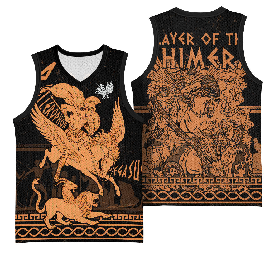 Bellerophon Vs Chimera Greek Mythology Basketball Jersey Ancient Greek Heroic