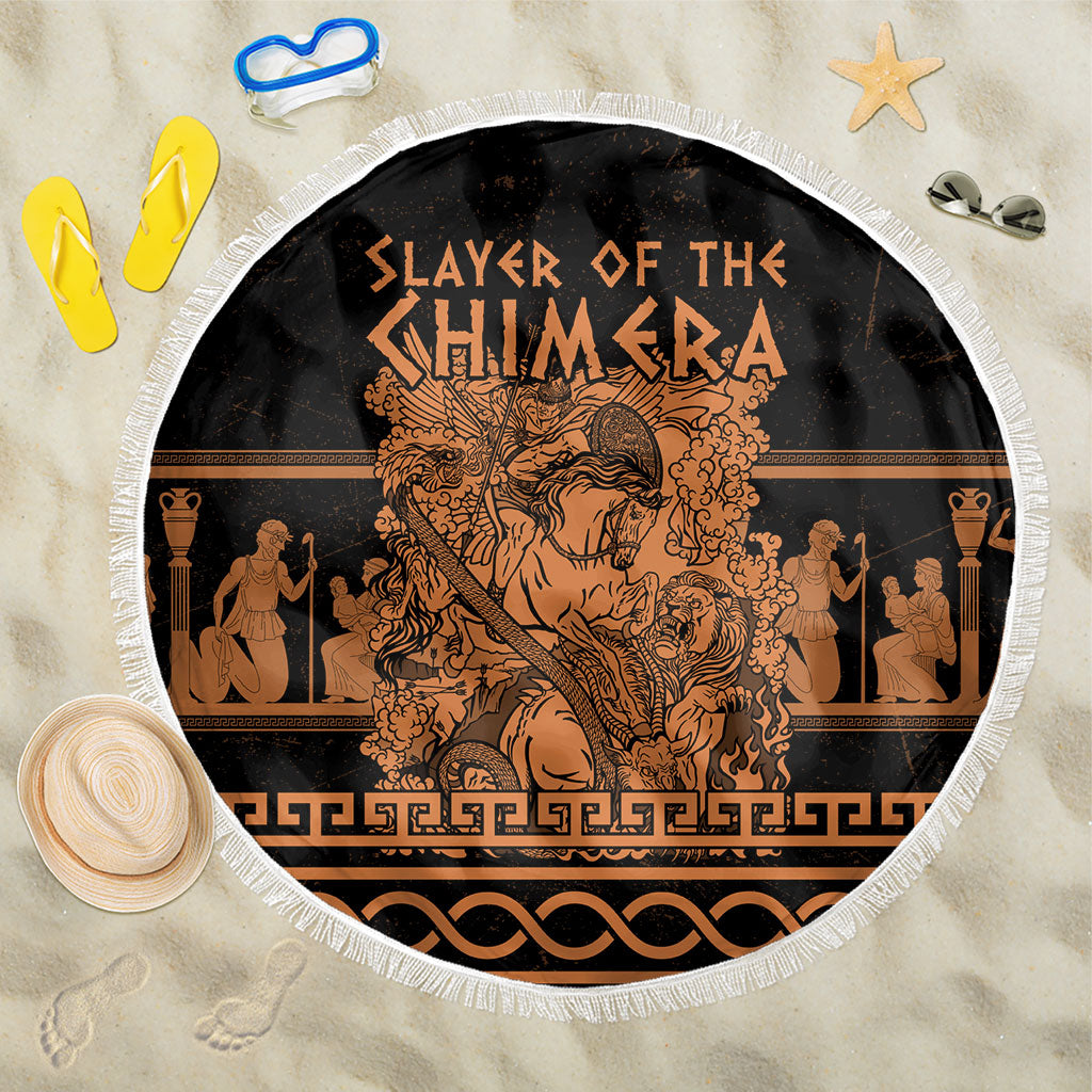 Bellerophon Vs Chimera Greek Mythology Beach Blanket Ancient Greek Heroic
