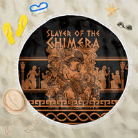 Bellerophon Vs Chimera Greek Mythology Beach Blanket Ancient Greek Heroic