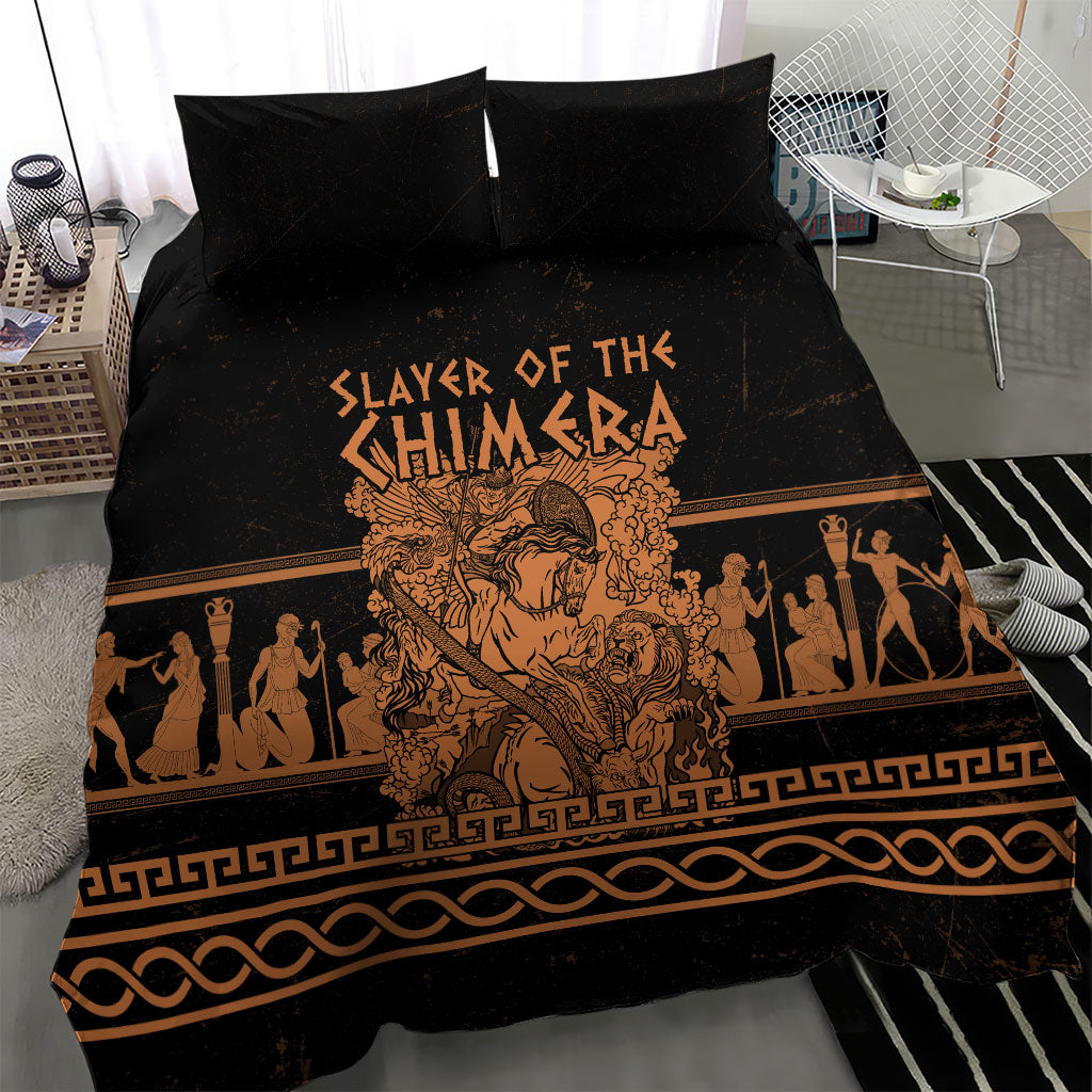 Bellerophon Vs Chimera Greek Mythology Bedding Set Ancient Greek Heroic