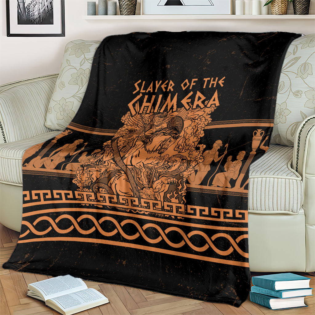 Bellerophon Vs Chimera Greek Mythology Blanket Ancient Greek Heroic