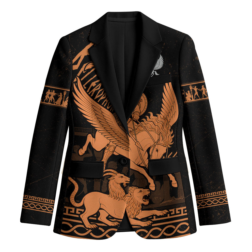 Bellerophon Vs Chimera Greek Mythology Blazer Ancient Greek Heroic