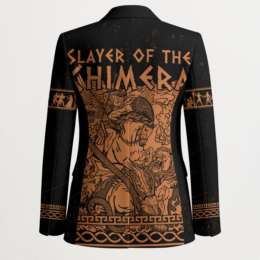 Bellerophon Vs Chimera Greek Mythology Blazer Ancient Greek Heroic