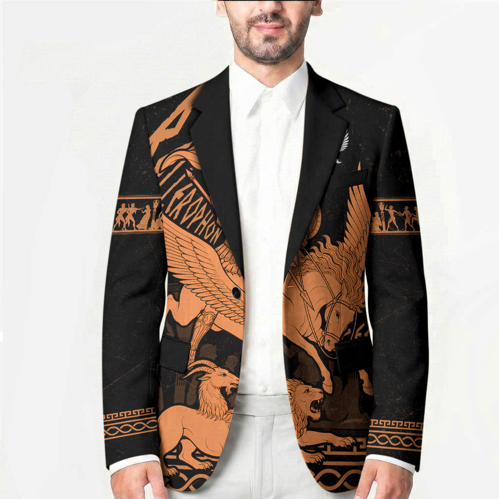 Bellerophon Vs Chimera Greek Mythology Blazer Ancient Greek Heroic