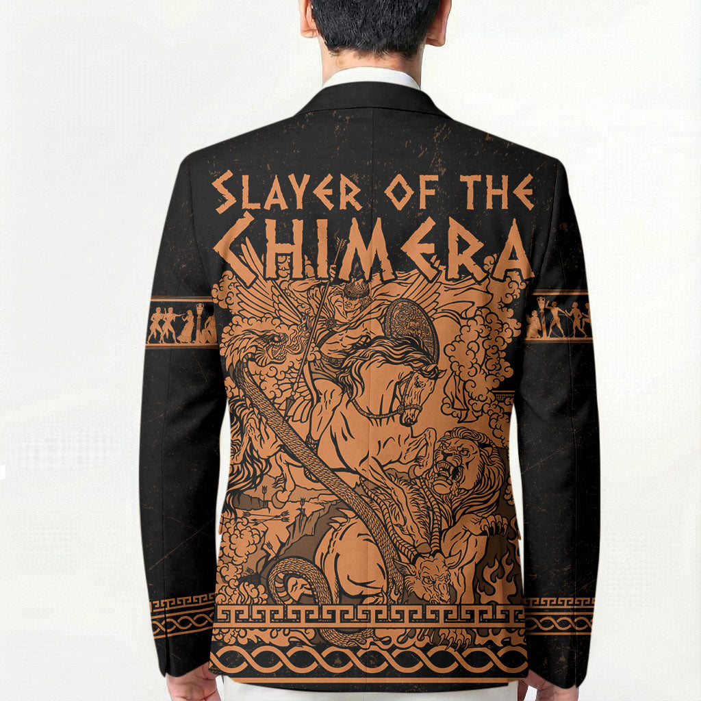 Bellerophon Vs Chimera Greek Mythology Blazer Ancient Greek Heroic