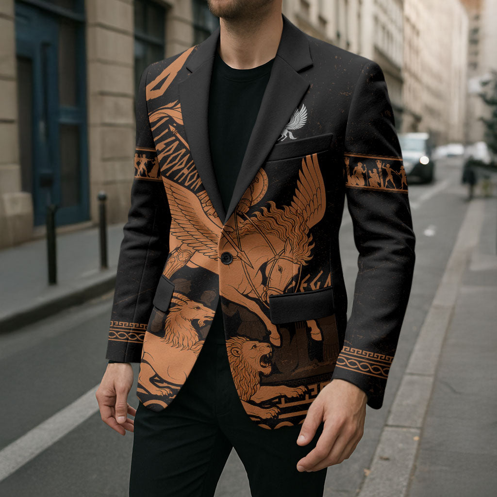 Bellerophon Vs Chimera Greek Mythology Blazer Ancient Greek Heroic