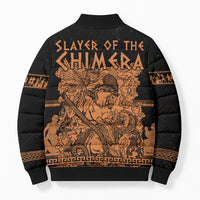 Bellerophon Vs Chimera Greek Mythology Bomber Puffer Jacket Ancient Greek Heroic