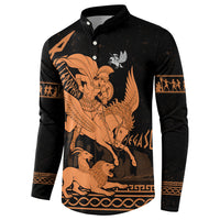 Bellerophon Vs Chimera Greek Mythology Button Sweatshirt Ancient Greek Heroic