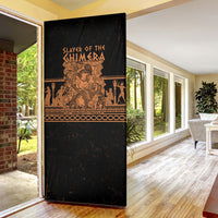 Bellerophon Vs Chimera Greek Mythology Door Cover Ancient Greek Heroic